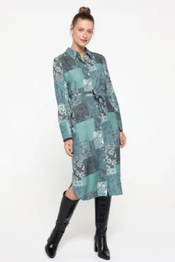 Vestido midi manga comprida