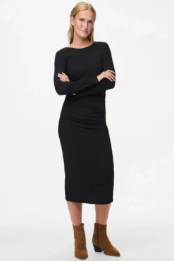 Vestido midi manga comprida