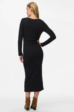 Vestido midi manga comprida