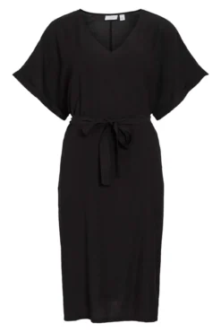Vestido midi manga 2/4 com viscose