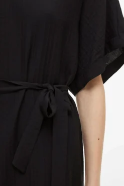 Vestido midi manga 2/4 com viscose