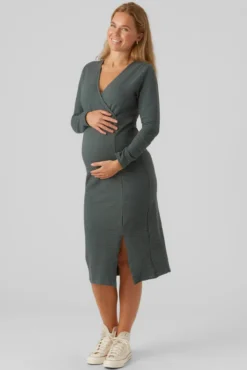 Vestido midi maternity