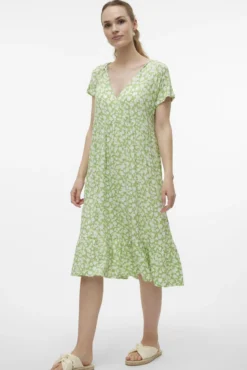 Vestido midi maternity e amamentação