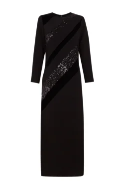 Vestido midi preto