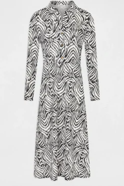Vestido midi recto estampado