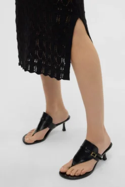Vestido midi rendilhado