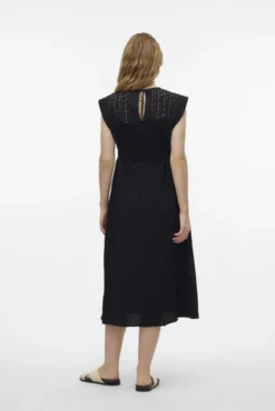 Vestido midi sem mangas maternity e amamentação