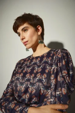 Vestido Mini Acetinado Borboletas