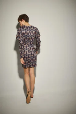 Vestido Mini Acetinado Borboletas