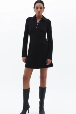 Vestido mini botões