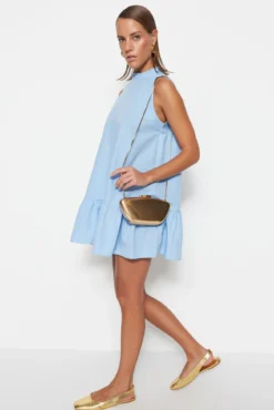 Vestido mini sem mangas