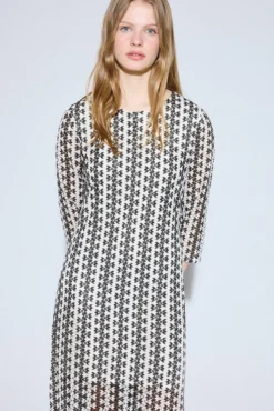 Vestido riscas bicolor