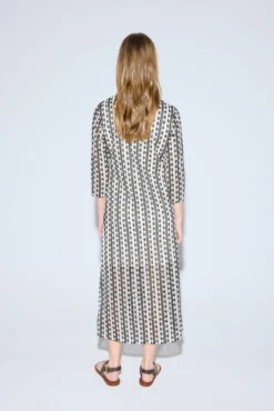 Vestido riscas bicolor