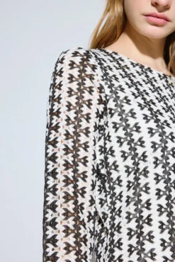 Vestido riscas bicolor