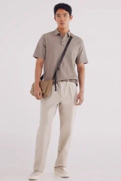 vestido slim fit com look polo piqué