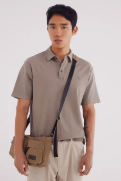 vestido slim fit com look polo piqué