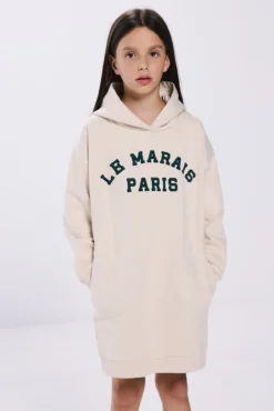 Vestido sweatshirt menina
